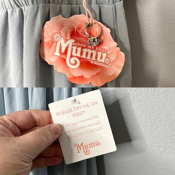 Show Me Your Mumu Ava Dress Steel Blue NEW - Picture 8 of 8